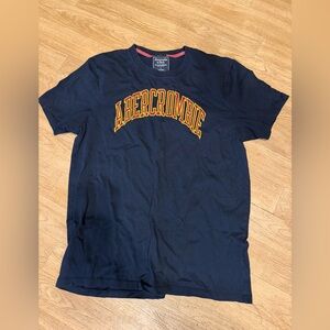 Abercrombie & Fitch Dark Blue Tee with Yellow Accents
